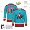 Onegam Custom Christmas Hockey Jersey for Men Women Youth, Santa Claus Ice Hockey Practice Uniform Sports Training Outfit view 3