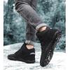 WBHGDWQP Men's Winter Snow Boots Comfortable Warm Plush Lined Outdoor Non-Slip Winter Boots Men's Lightweight Hiking Boots (Black,5.5) view 3