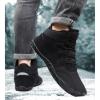 WBHGDWQP Men's Winter Snow Boots Comfortable Warm Plush Lined Outdoor Non-Slip Winter Boots Men's Lightweight Hiking Boots (Black,5.5) view 4