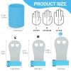 heqxwl 2PCS Gymnastics Hand Grips Gloves Wristbands, Gymnastic Hand Grips Gymnastic Bar Palm Protection and Wrist Support Sports Accessories for Boys Girls Youth Kids Workout and Exercise (Blue, L) view 2