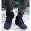 WBHGDWQP Men's Winter Snow Boots Comfortable Warm Plush Lined Outdoor Non-Slip Winter Boots Men's Lightweight Hiking Boots (Dark Blue,10) view 4