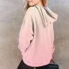 GAANBODI Hoodies for Teen Girls Cute Trendy Preppy Hooded Pocket Sweatshirts Long Sleeve Gradient Shirts Pullover 01-Pink 13-14 Years view 2
