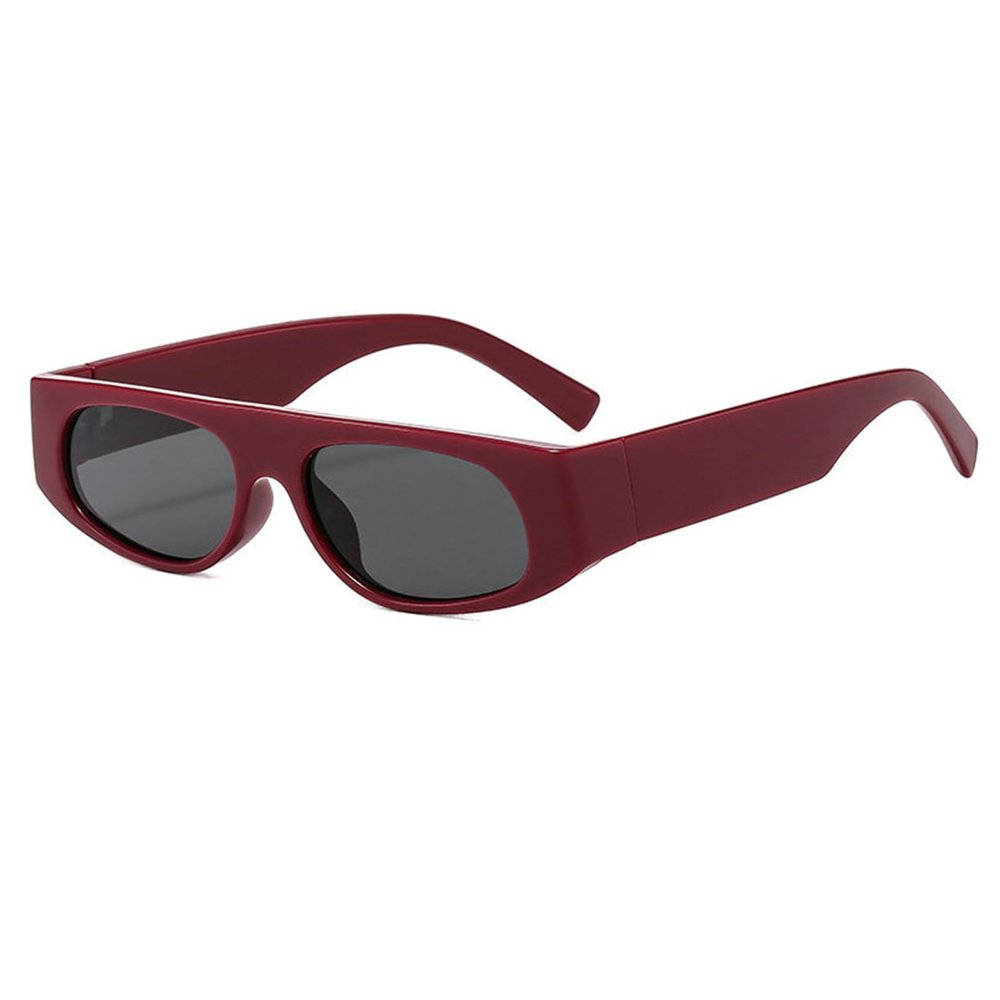 helena Men Vintage Rectangle Sunglasses Fashion Retro Narrow Y2k Sunnies Sun Glasses Luxury UV400 Shades Eyewear (C2)