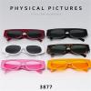 helena Men Vintage Rectangle Sunglasses Fashion Retro Narrow Y2k Sunnies Sun Glasses Luxury UV400 Shades Eyewear (C2) view 3