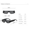 helena Men Vintage Rectangle Sunglasses Fashion Retro Narrow Y2k Sunnies Sun Glasses Luxury UV400 Shades Eyewear (C2) view 4