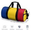 Romanian Flag Waterproof Gym Bag with Shoe Compartment Sports Duffel for Travel Beach view 2