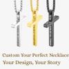 Ldurian Cross Chain for Men, ISAIAH 58:11 Holy Bible Quote Mens Cross Necklaces Inspirational Bible Verse Pendant Guys Necklaces, 24inch Stainless Steel Religious Christian Religious Gifts view 4