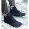 WBHGDWQP Men's Winter Snow Boots Comfortable Warm Plush Lined Outdoor Non-Slip Winter Boots Men's Lightweight Hiking Boots (Dark Blue,6) view 3