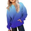 GAANBODI Hoodies for Teen Girls Cute Trendy Preppy Hooded Pocket Sweatshirts Long Sleeve Gradient Shirts Pullover 01-Blue 11-12 Years