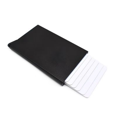 Minimalist Credit Card Holder Pop Up Cards RFID Protection Slim Metal Wallet (Black cardcase 5)