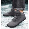WBHGDWQP Men's Winter Snow Boots Comfortable Warm Plush Lined Outdoor Non-Slip Winter Boots Men's Lightweight Hiking Boots (Gray,11) view 2