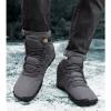WBHGDWQP Men's Winter Snow Boots Comfortable Warm Plush Lined Outdoor Non-Slip Winter Boots Men's Lightweight Hiking Boots (Gray,11) view 3