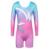 BAOHULU Leotard for Girls Gymnastics Toddler Tank Biketards Shorts Shiny Diamond Kids Dancewear B389_BluePink_100 view 1
