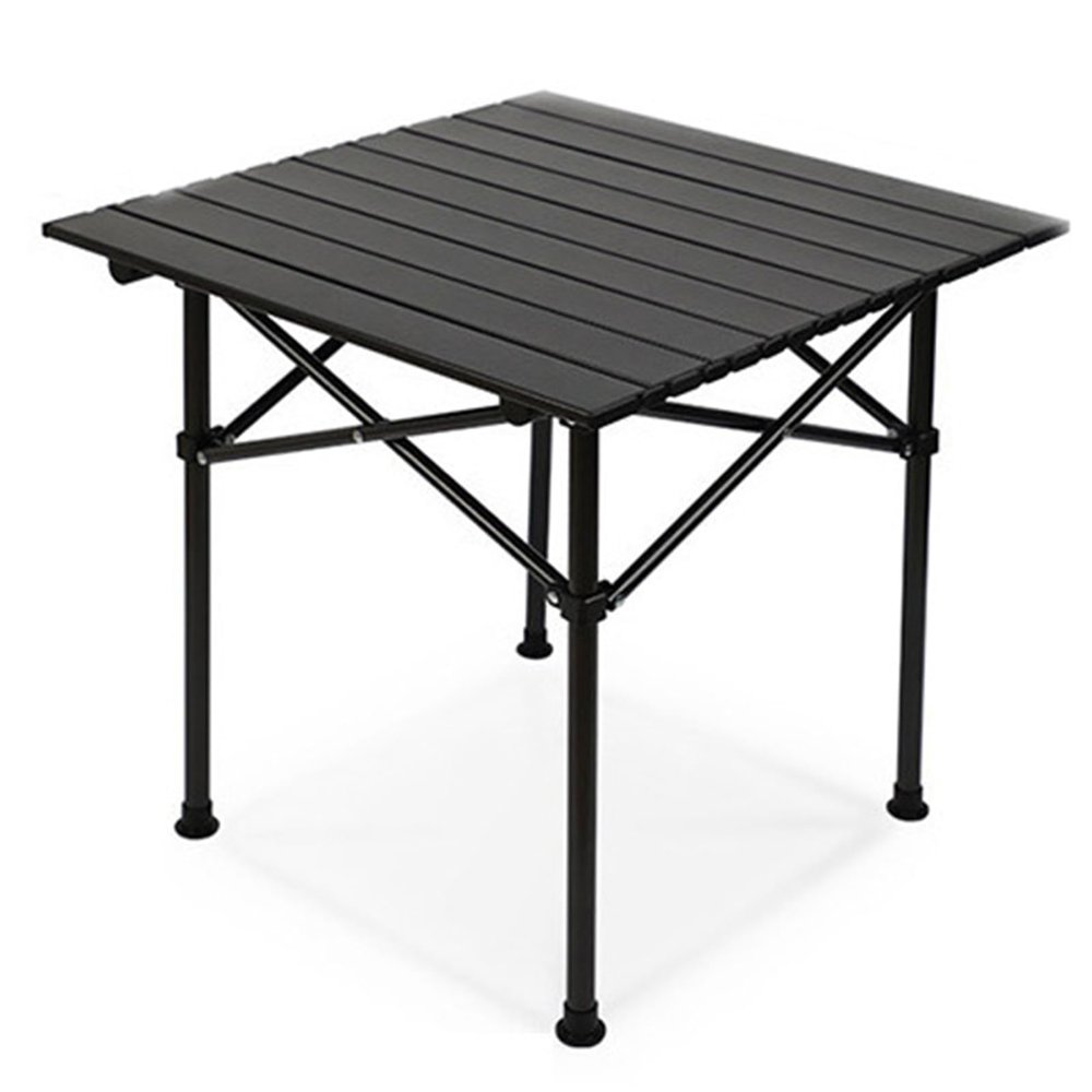 TYYMSMK Folding Table, Lightweight and Foldable with Roller Blinds, Strong Load-Bearing Capacity, Anti Slip Rubber Pad, Suitable for Outdoor Camping, Picnicking, Barbecue, Beach Terrace, 4-6 People