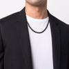 GAVU Men's Black Onyx Crystal Beaded Necklace, 24" Length view 3