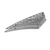 Square Twisted Frame Insert for 20" Lowrider Bike Frames, Chrome view 1