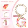 PATIKIL Letter Charm for Stanley Tumbler Cup, Cute Initial G Charm Accessories for Stanley Tumbler Handle Keychain Personalized Charm for Women, Pink view 3