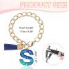 PATIKIL Letter Charm for Stanley Tumbler Cup, Cute Initial S Charm Accessories for Stanley Tumbler Handle Keychain Personalized Charm for Women, Blue view 2