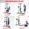 Hipicute LAT Power Cable Machine, LAT Pull Down Machine with High and Low Pulley Station and Adjustable Leg Support, Back Exercise Equipment for Home Gym, Floor Standing/Wall Mounted view 2