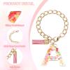 PATIKIL Letter Charm for Stanley Tumbler Cup, Cute Initial A Charm Accessories for Stanley Tumbler Handle Keychain Personalized Charm for Women, Pink view 3