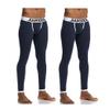 JOCKMAIL Men's Thermal Underwear Pants Mens Cotton Underwear Thermal Leggings Base Layer Bottoms (US, Alpha, Medium, Regular, Regular, Navy+Navy) view 1