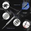 Formula Sports 90% Tungsten Darts Metal Tip Set 21g/22g/23g/24g, Professional Steel Tip Darts Set with Aluminum Shafts, Tungsten Barrels, Extra Flights, Dart Sharpener, Gift Box (Silver, 24g) view 2