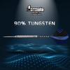Formula Sports 90% Tungsten Darts Metal Tip Set 21g/22g/23g/24g, Professional Steel Tip Darts Set with Aluminum Shafts, Tungsten Barrels, Extra Flights, Dart Sharpener, Gift Box (Silver, 24g) view 4