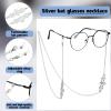 Frienda 2 Pieces Glass Chains Bat Goth Sunglasses Eyeglass Eyewear Lanyard Halloween Party Accessories for Women Men(Silver) view 3