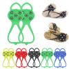 Universal Non-Slip Gripper Spikes, 2026 Upgrade Universal Gripper Spikes Non Slip Shoe Grips, Traction Cleats Ice Snow Grips Anti Slip Silicone for Hiking Walking Climbing FishingGreen, Child view 1