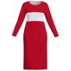 Adugen Origei Women's Temperament Long Sleeve Dress Austria Flag Work Dress Ladies Body Daily Dress for Women 5XL view 1