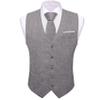 Barry.Wang Mens Plaid Suit Waistcoat Wool Blend Tailored Collar/V-neck 3 Pocket Check Vest Formal/Leisure view 2