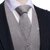 Barry.Wang Mens Plaid Suit Waistcoat Wool Blend Tailored Collar/V-neck 3 Pocket Check Vest Formal/Leisure view 3