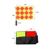 Soccer Referee Flag,Checkered Linesman Flags Set with CaseRed Yellow Cards with Notebook and Pencil,Coach Stainless Steel Whistles with Lanyard view 2