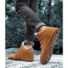 WBHGDWQP Men's Winter Snow Boots Comfortable Warm Plush Lined Outdoor Non-Slip Winter Boots Men's Lightweight Hiking Boots (Brown,5) view 2