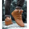 WBHGDWQP Men's Winter Snow Boots Comfortable Warm Plush Lined Outdoor Non-Slip Winter Boots Men's Lightweight Hiking Boots (Brown,5) view 3