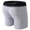 Men's Sexy Open Front Ring Boxer Briefs Hollow Pouch Trunks Underwear Cut Out Bikini Trunks Men's Undie Grey view 2