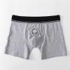 Men's Sexy Open Front Ring Boxer Briefs Hollow Pouch Trunks Underwear Cut Out Bikini Trunks Men's Undie Grey view 4