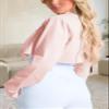 RomMoon Women's Cropped Jacket Casual Zip Up Long Sleeve Lapel Crop Tops Jackets Coat view 4
