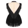 ranrann Lyrical Dance Costume for Women Sequin Rhinestones Tassel Leotard Latin Dance Bodysuit Black Small view 4