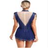 ranrann Lyrical Dance Costume for Women Sequin Rhinestones Tassel Leotard Latin Dance Bodysuit NavyBlue Small view 2
