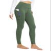 baleaf Women's Fleece Lined Leggings with 5 Pockets, Thermal Warm Winter Tights High Waisted Thick Yoga Pants Cold Gear Army Green XS view 1