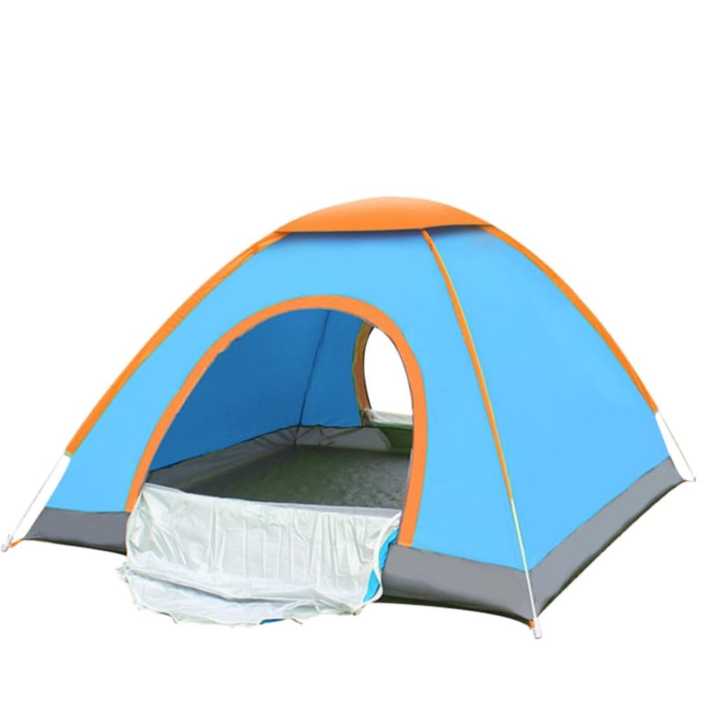 BESPORTBLE Automatic Folding Tent for 2 Compact Double Person Beach Camping Tent Glass Fiber Rods Two-Door Ventilation Perfect for Random Color