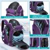NONSAR Ski Boot Bag, 50L Snowboard Boot Travel Backpack - Waterproof Ski Bag for Ski Helmet, Googles, Gloves, Skis, Snowboard & Accessories for Men Women view 3