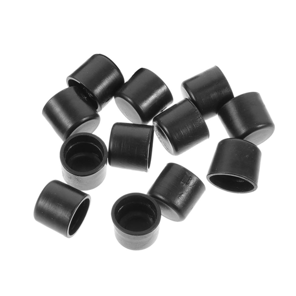 OHPHCALL 12pcs Foosball End Caps Durable Plastic Safety Caps for Rods Easy to Install Foosball Table Pole Covers Replacement for Standard Tables
