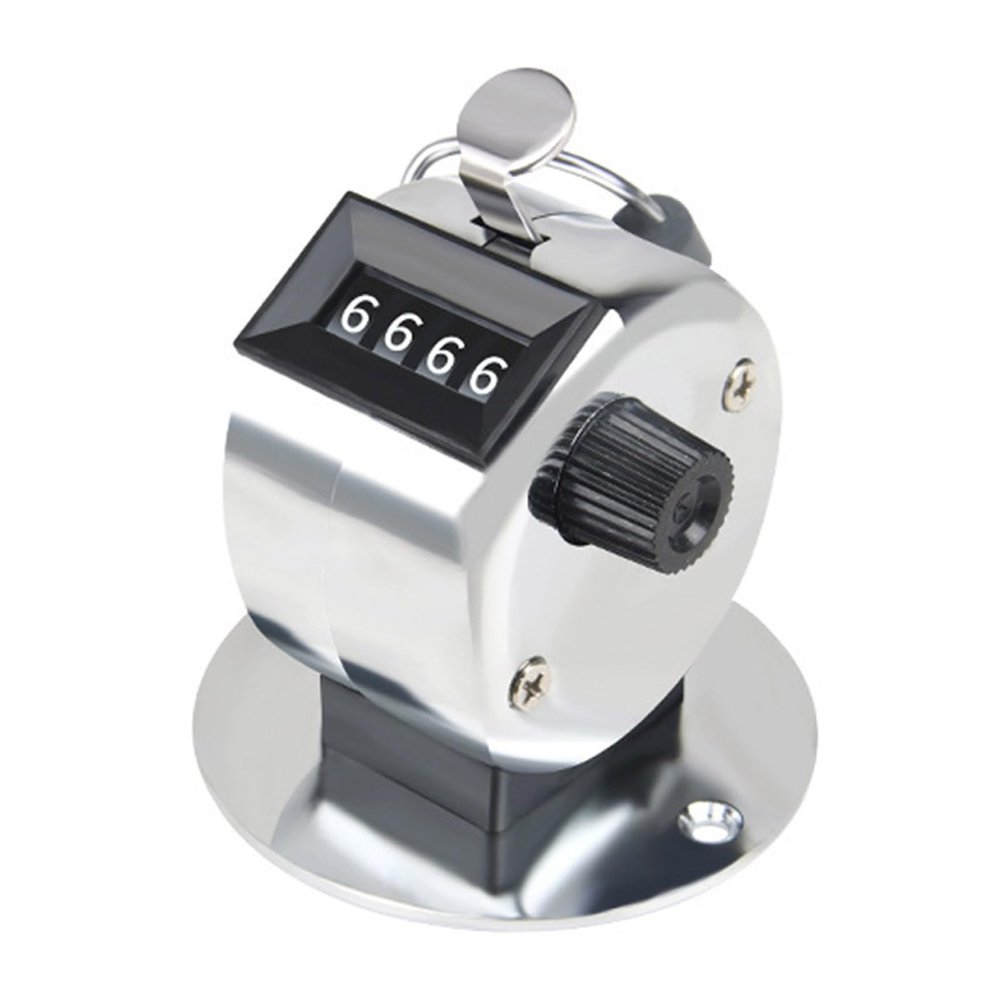 Tallies Counter 4-Digit Clickers Counter Metal Hand Tallies Counters Clickers Pitches Counter For Counting Knitting Coaching