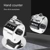 Tallies Counter 4-Digit Clickers Counter Metal Hand Tallies Counters Clickers Pitches Counter For Counting Knitting Coaching view 3