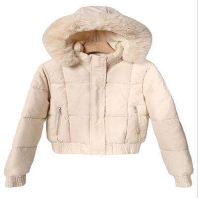 Udeniy Womens Trendy Winter Jackets Casual Crop Quilted Puffer Coat Light Weight Long Sleeve Button Down Outerwear With Hood