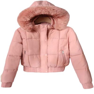 Udeniy Womens Trendy Winter Jackets Casual Crop Quilted Puffer Coat Light Weight Long Sleeve Button Down Outerwear With Hood