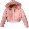 Udeniy Womens Trendy Winter Jackets Casual Crop Quilted Puffer Coat Light Weight Long Sleeve Button Down Outerwear With Hood view 1