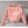 Udeniy Womens Trendy Winter Jackets Casual Crop Quilted Puffer Coat Light Weight Long Sleeve Button Down Outerwear With Hood view 3